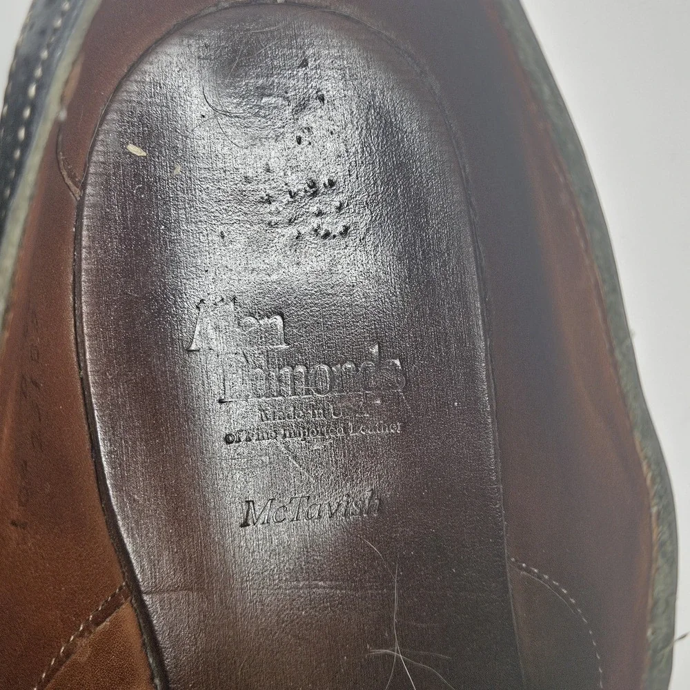 Allen Edmonds McTavish Oxfords Shoes Men's 10.5 D Black Leather Golden Era